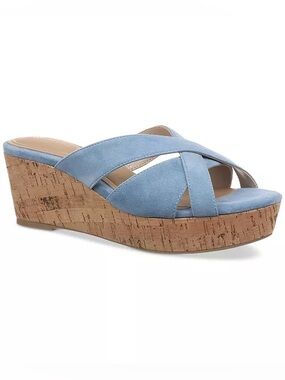 Giani Bernini Juliaa Strappy Cork Platform Wedge Sandals 8